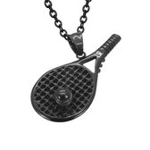 Amanto Ketting Conor Black - 316L Staal - Tennis - 47x23mm - 60 cm