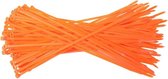 Kabelbinders 3,6 x 140 mm   -   oranje   -  zak 100 stuks   -  Tiewraps   -  Binders