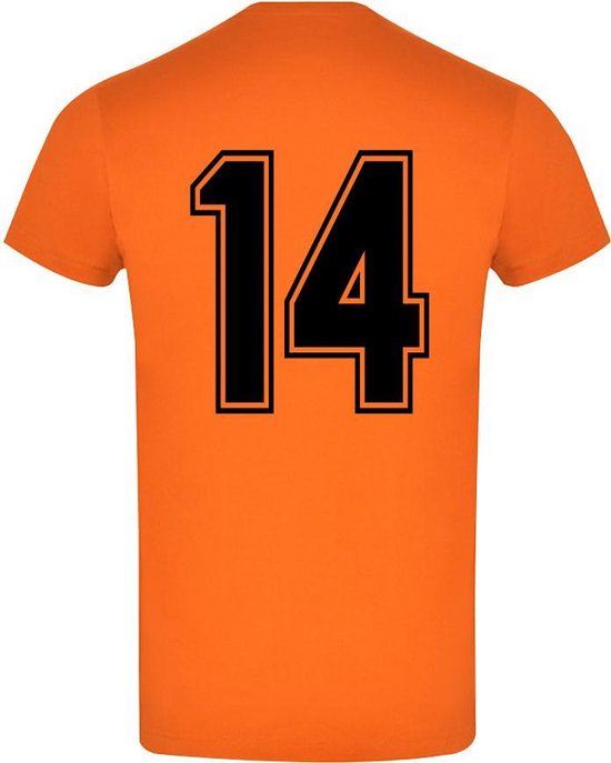 Johan Cruijff Heren t-shirt | EK | WK | Holland | Oranje | Nederlands Elftal | 14
