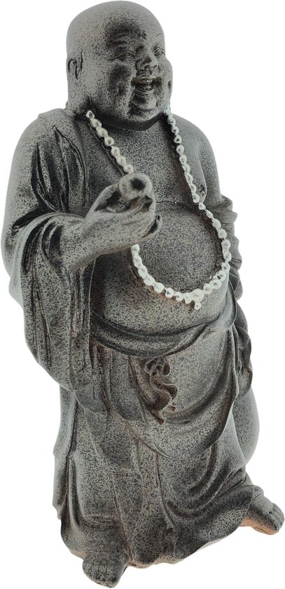 Happy Boeddha dikbuik - Polystone - 22 x 12 x 10 cm