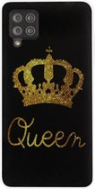 - ADEL Siliconen Back Cover Softcase Hoesje Geschikt voor Samsung Galaxy A12/ M12 - Queen Koningin