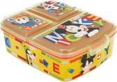 Mickey Mouse & Donald Duck Broodtrommel 3 vakjes - 18x13 cm -Brooddoos