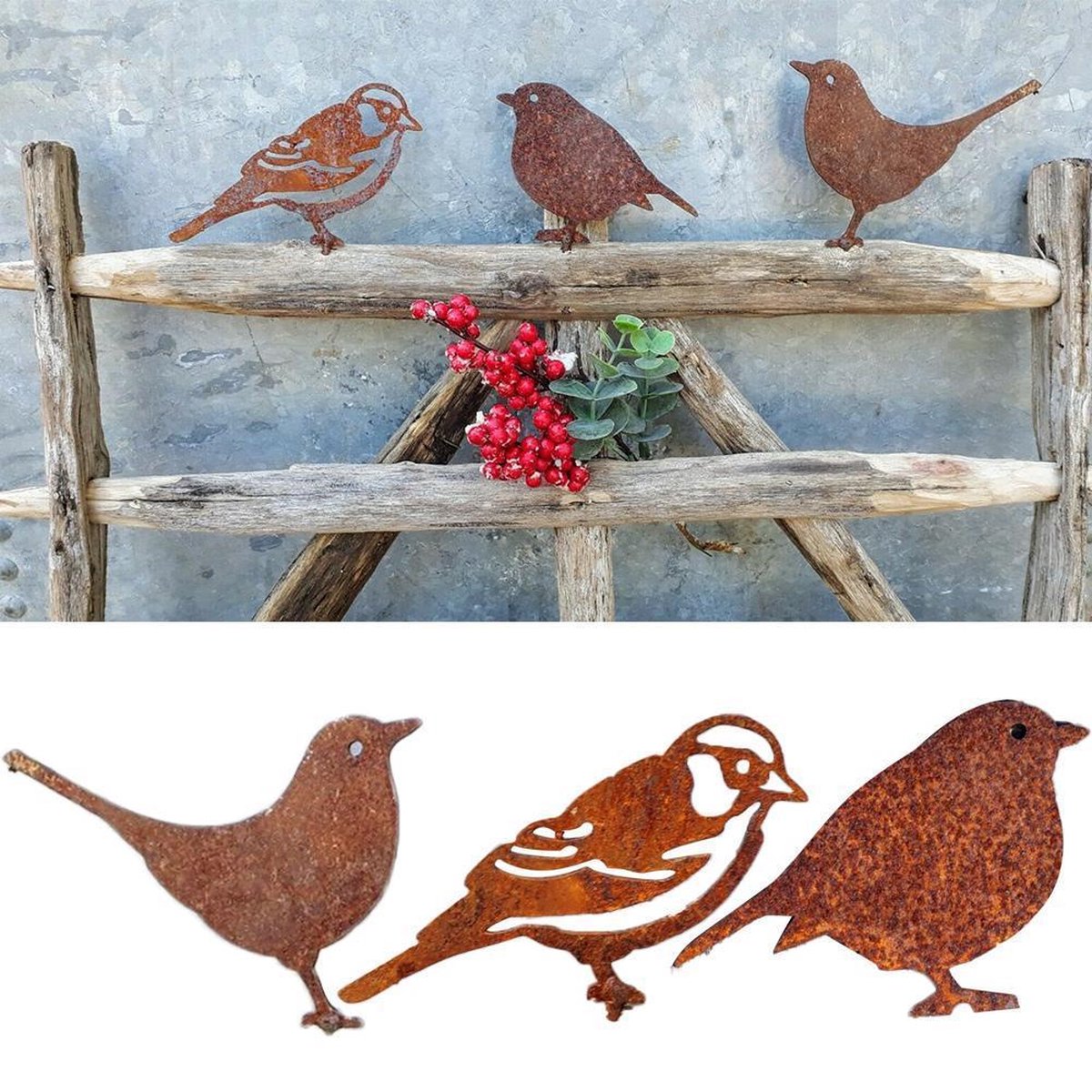 Tuinsteker slak, roestig metaal SS246 | Tuindecoratie