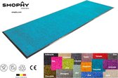 Wash & Clean vloerkleed / loper hall & keuken, droogloop, ook voor professioneel gebruik, kleur "Turquoise" machine wasbaar 30°, 180 cm x 60 cm.