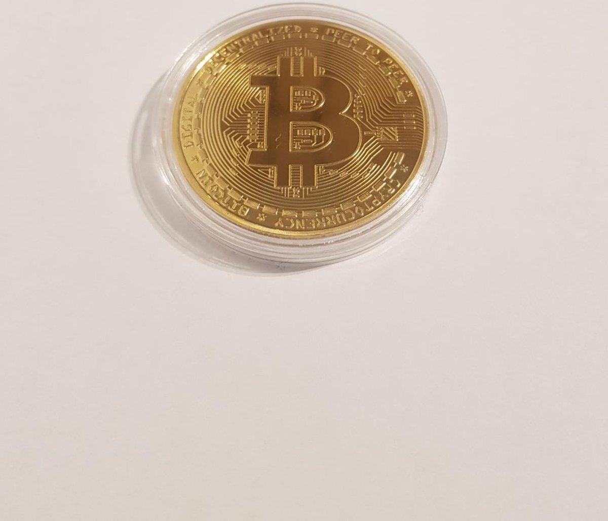 BTC - Pièce Bitcoin - Avec protection et support en plastique rigide -  crypto-monnaie | bol