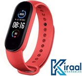 Kiraal Ultra - Stappenteller - Activity Tracker - Temperatuurmeter - Bloeddrukmeter - Hartslagmeter - Smartwatch - Horloge - Heren - Dames - Nederlandse Handleiding - Rood