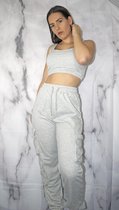 Two piece jogger set Zoë grijs - L