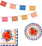 Cactula set voor feestelijke tafel Boho | papieren bordjes / servetten / guirlande