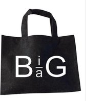 Big Bag - Vilten Shopper - Grote Tas - Cadeau Vilten Tas - Antraciet Vilten Tas Met Hengsels