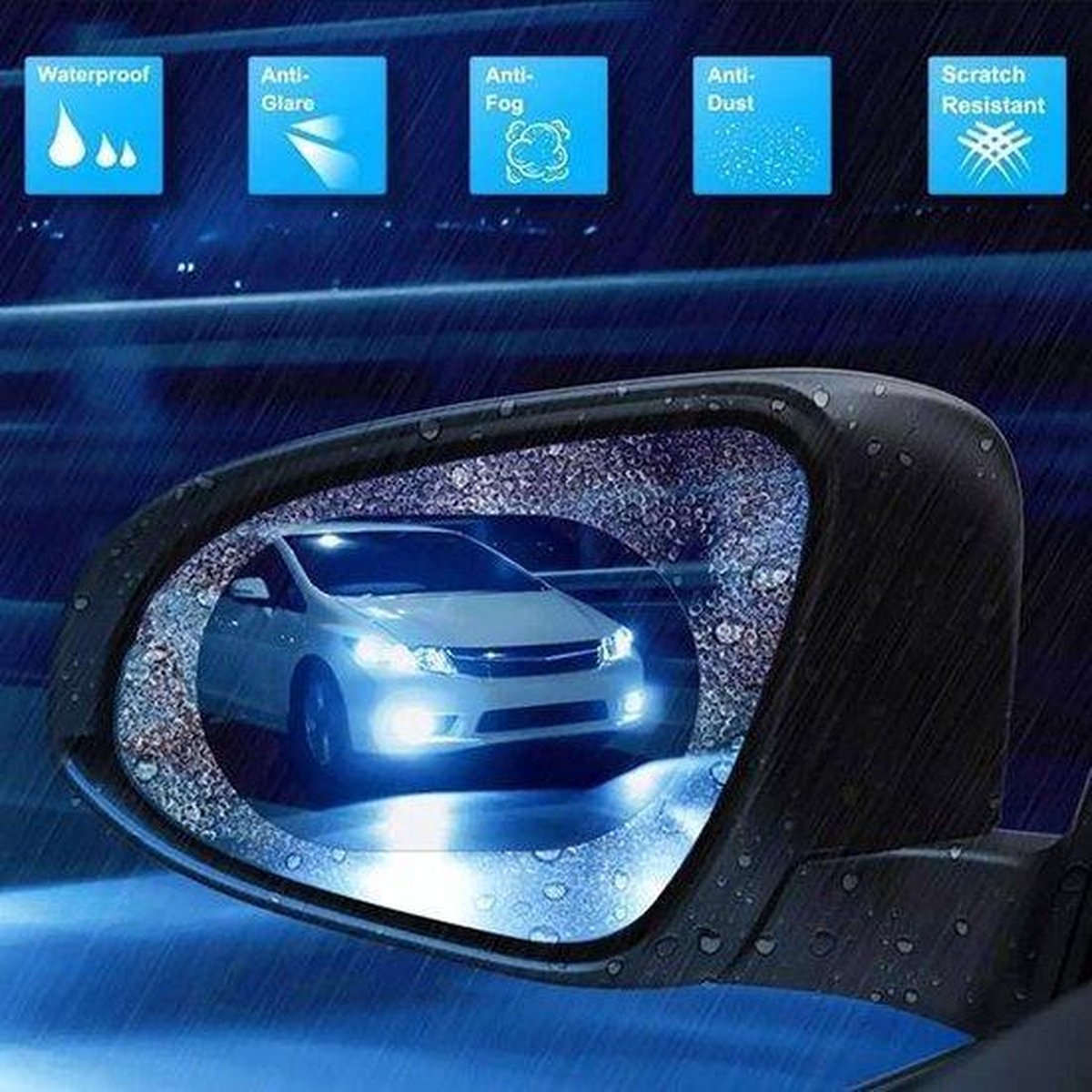 Auto Spiegel Folie-Buitenspiegel-Zijspiegel-Folie voor Beter Zicht en  Veilig