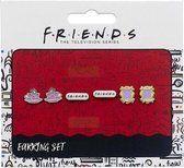 Friends - Set of 3 Earring Studs; Frame, Coffee Cup, Friends Logo