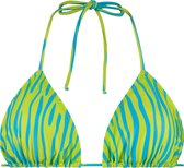 WALLIEN - Dames Bikini Top Triangle - Aquatic Bouquet - Groen/Geel