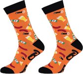 Grappige sokken - Funny socks - Sokken heren - Vaderdag kados - Cadeau voor man - Barbecue bier - Maat 40/46 - 1 paar