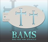 Bad Ass Stencil Nr. 3002 - BAM3002 - Schmink sjabloon - Bad Ass mini - Geschikt voor schmink en airbrush