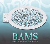 Bad Ass Stencil Nr. 1035 - BAM1035 - Schmink sjabloon - Bad Ass mini - Geschikt voor schmink en airbrush