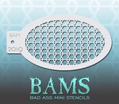 Bad Ass Stencil Nr. 2019 - BAM2019 - Schmink sjabloon - Bad Ass mini - Geschikt voor schmink en airbrush