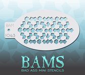 Bad Ass Stencil Nr. 1043 - BAM1043 - Schmink sjabloon - Bad Ass mini - Geschikt voor schmink en airbrush