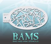 Bad Ass Stencil Nr. 2008 - BAM2008 - Schmink sjabloon - Bad Ass mini - Geschikt voor schmink en airbrush