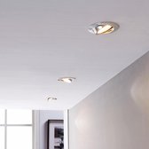 Lindby - LED downlight - 3 lichts - Kunststof, glas, metaal - H: 2.8 cm - chroom, transparant - A+ - Inclusief lichtbronnen