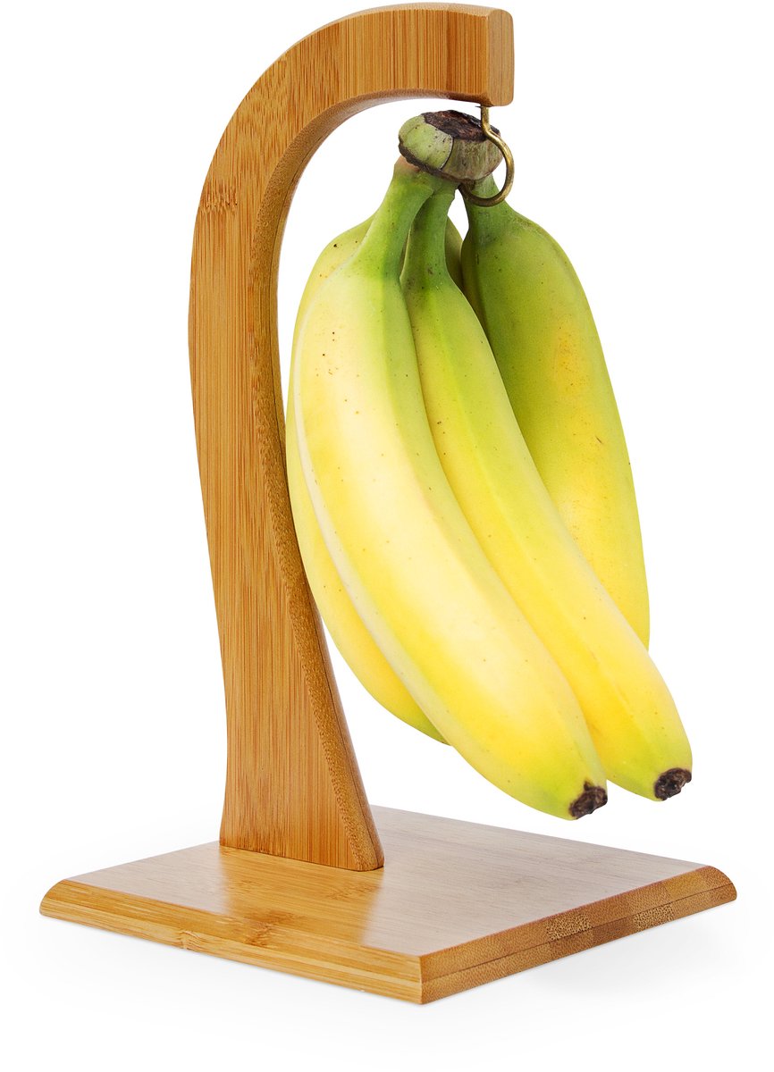 bananenhouder - met haak - bamboe - staand