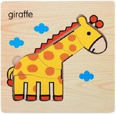 Houten Kinder Puzzel  Giraffe  - 0 t/m 4 jaar