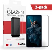 2-pack BMAX geschikt voor Honor 20 Screenprotector Full Cover / Gehard glas / Beschermglas / Tempered Glass / Glasplaatje / Telefoonbescherming / Plexiglas scherm / Plexiglas - Zwart