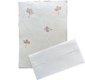 Set van 10 vel A4 en 10 enveloppen van tree-free papier, met bloemen