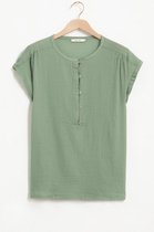 Sissy-Boy - Groen geweven T-shirt