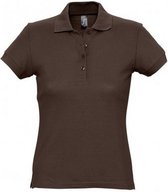 SOLS Dames/dames Passion Pique Poloshirt met korte mouwen (Chocolade)