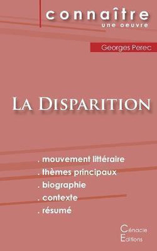 Fiche de lecture La Disparition de