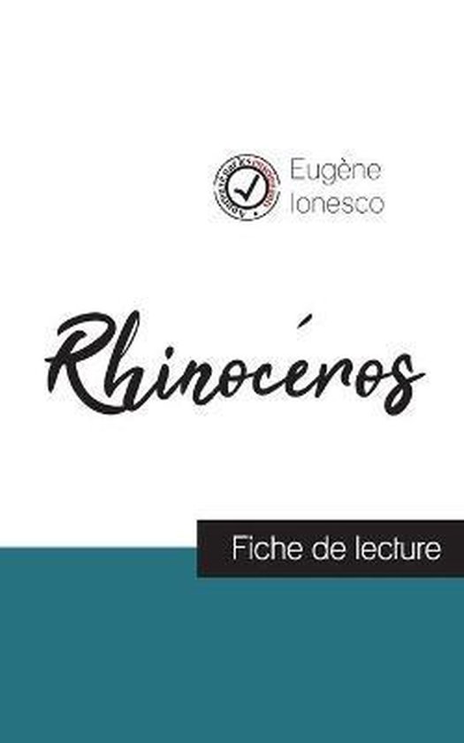 Rhinocéros de Ionesco (fiche de lecture et analyse complèt ... - cover
