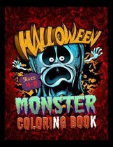 Halloween Monster Coloring Book Ages 4-8