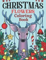 Christmas flowers coloring book