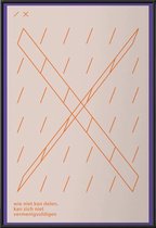 Kuotes Art - Ingelijste Poster - Vermenigvuldigen - Muurdecoratie - 40 x 60 cm