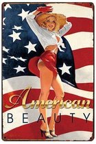Retro Vintage Muur Decoratie uit Metaal Pinup Girl 12