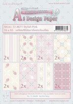 Design papier assortiment stylish pink 16xA5