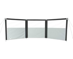 Windscherm Sirocco 3 panelen met ramen en bovenliggers