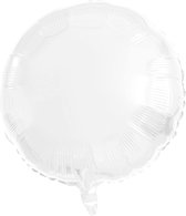 Ballon aluminium rond Blanc métallisé -18 po/45 cm White mat