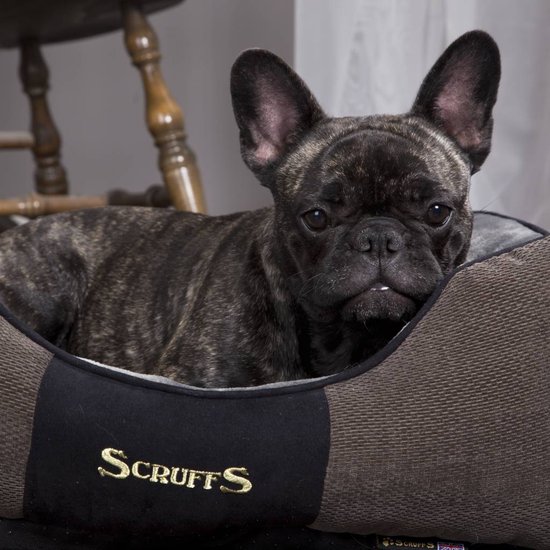 Hondenmand Zacht en Stevig, Anti-Slip en Wasbaar - Scruffs Chester Box Bed - in Grijs en Bruin in maat S tot XL - Kleur: Bruin, Maat: Extra Large