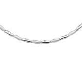 Glams Ketting Poli/mat 4,3 mm 45 cm - Zilver