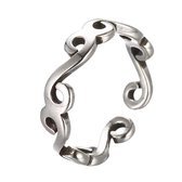 Ring Bowie- zilver- verstelbaar-one size-Charme Bijoux