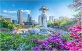 De Bongeunsa Tempel in het Gangnam District van Seoul - Foto op Forex - 60 x 40 cm