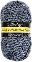 SCHEEPJES NOORSE WOL MARKOMA 6855 Licht Blauw/Grijs PAK MET 10 BOLLEN a 100 GRAM. INCL. Digitale vinger haak en brei toerenteller