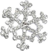 Goebel® - Fitz and Floyd | Broche "Sneeuwkristal zilver" | Kerst, speld, sneeuw, kristal