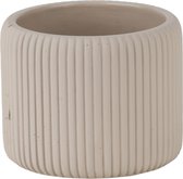 Cosy & Trendy Bloempot Vertical Lines Creme Small