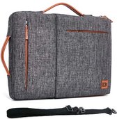 WiseGoods Luxe Laptop Sleeve Tas - Hoogwaardige Kwaliteit - Netbook tas - Voor 17 Inch Laptop - Shockproof - Met Handvat - Grijs