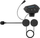 Bluetooth Helm Communicatie Set - Handsfree - Universeel - Speakers - Helder Geluid - Bass - Weerbestendig - Draadloos met Oplader - Motor Accessoires - Extra Grote Bedieningsknopp