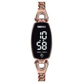 WiseGoods WSS698 Luxe Dames Horloge met Touch - Vrouwenhorloge - Smartwatch - Fashion - Rose Gold & Kristal - Waterdicht - RVS