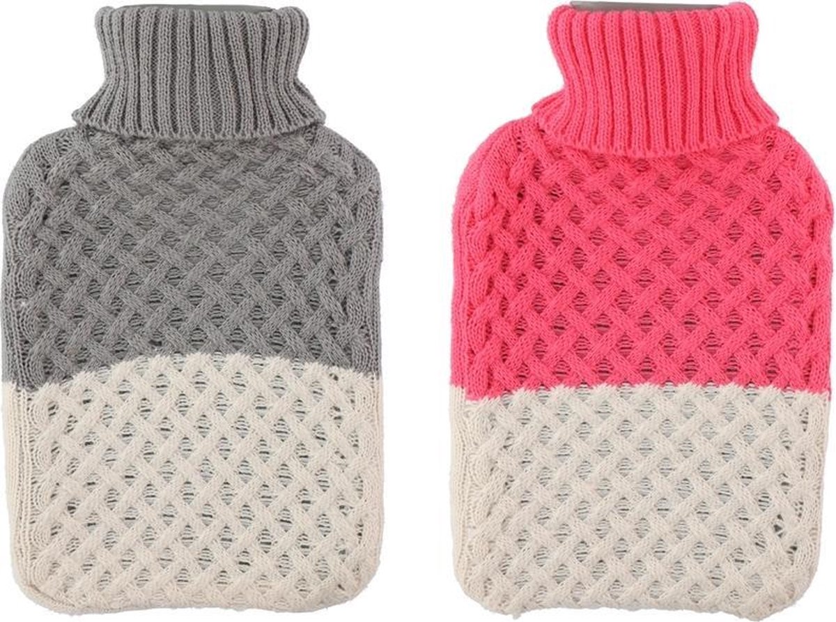 Goedkoopste Warmwaterkruik met hoes 2L 400g (1 stuk) assorti