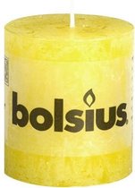 Bolsius - Rustiek Stompkaars 80/68 mm - Zonnegeel